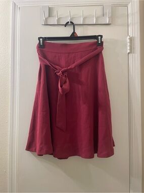 Women’s Ann Taylor Tie-Waist A-Line Skirt — Berry Pink Size 4